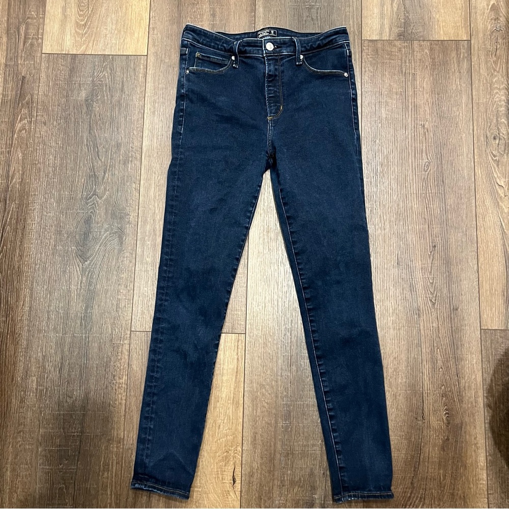 Abercrombie & fitch Simone high rise super skinny dark blue jeans